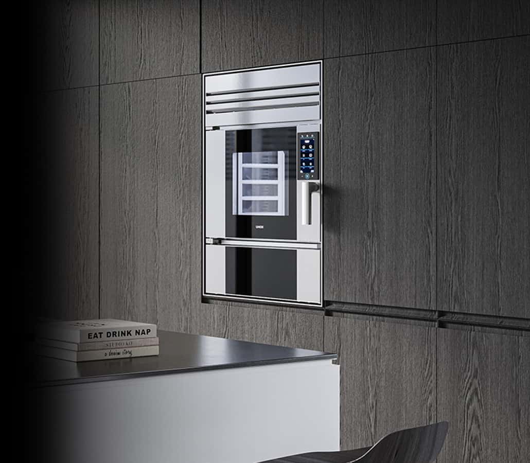  Minimalist design kitchen in Milan with SuperOven Model 1S self-cleaning oven